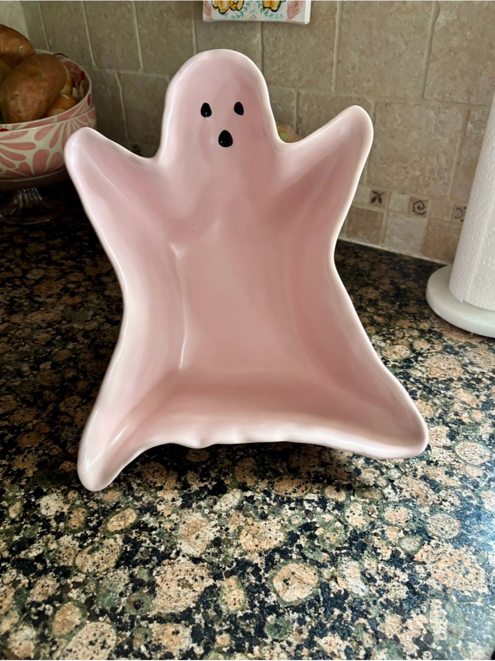 Ceramic Pink Decorative Accent Bowl by